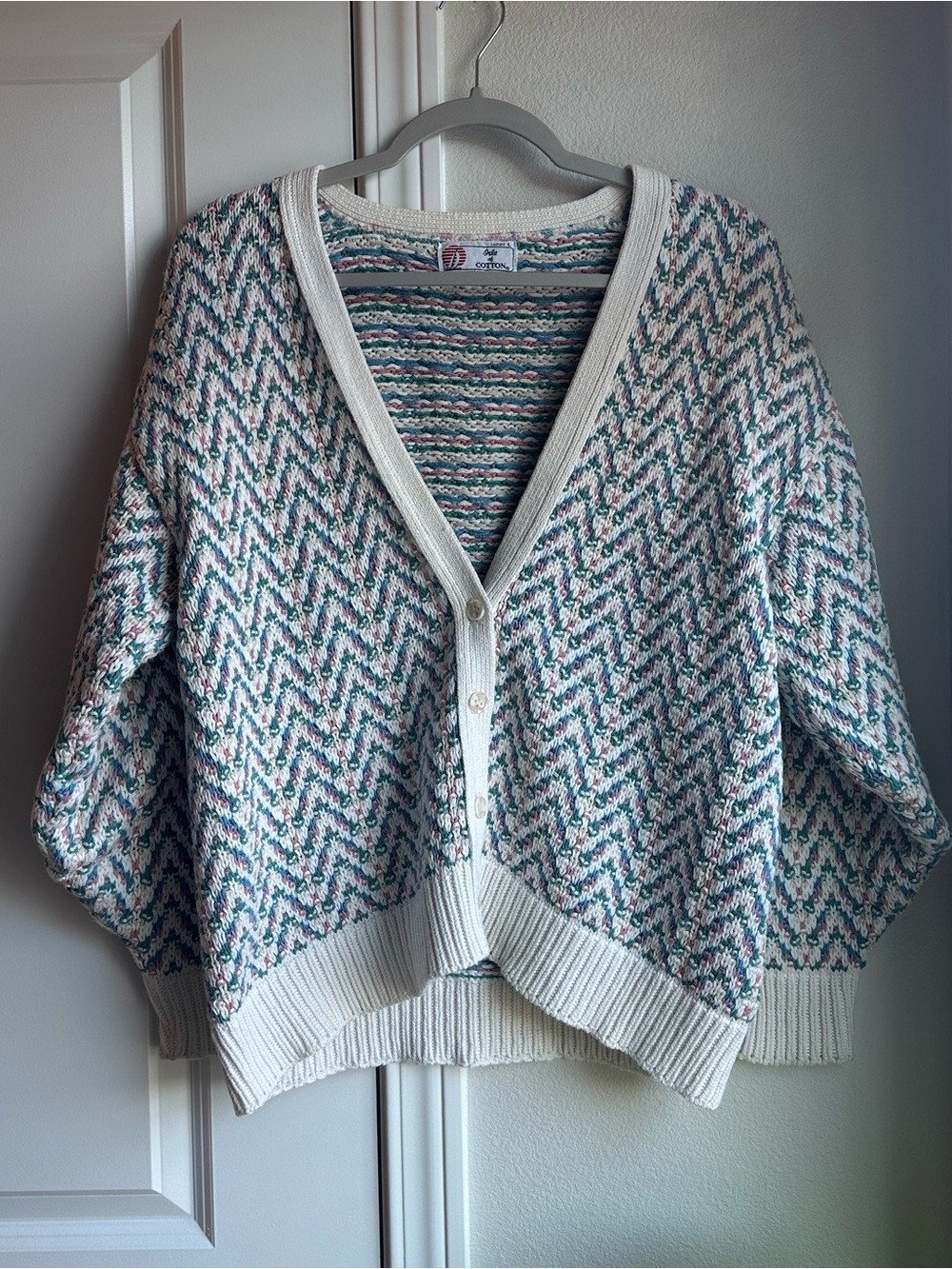 Vintage 1990s Isle of Cotton Cardigan Sweater